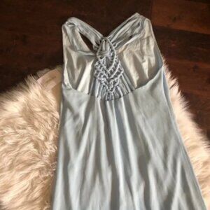 NWT belle badgley mischka blue maxi dress size 10